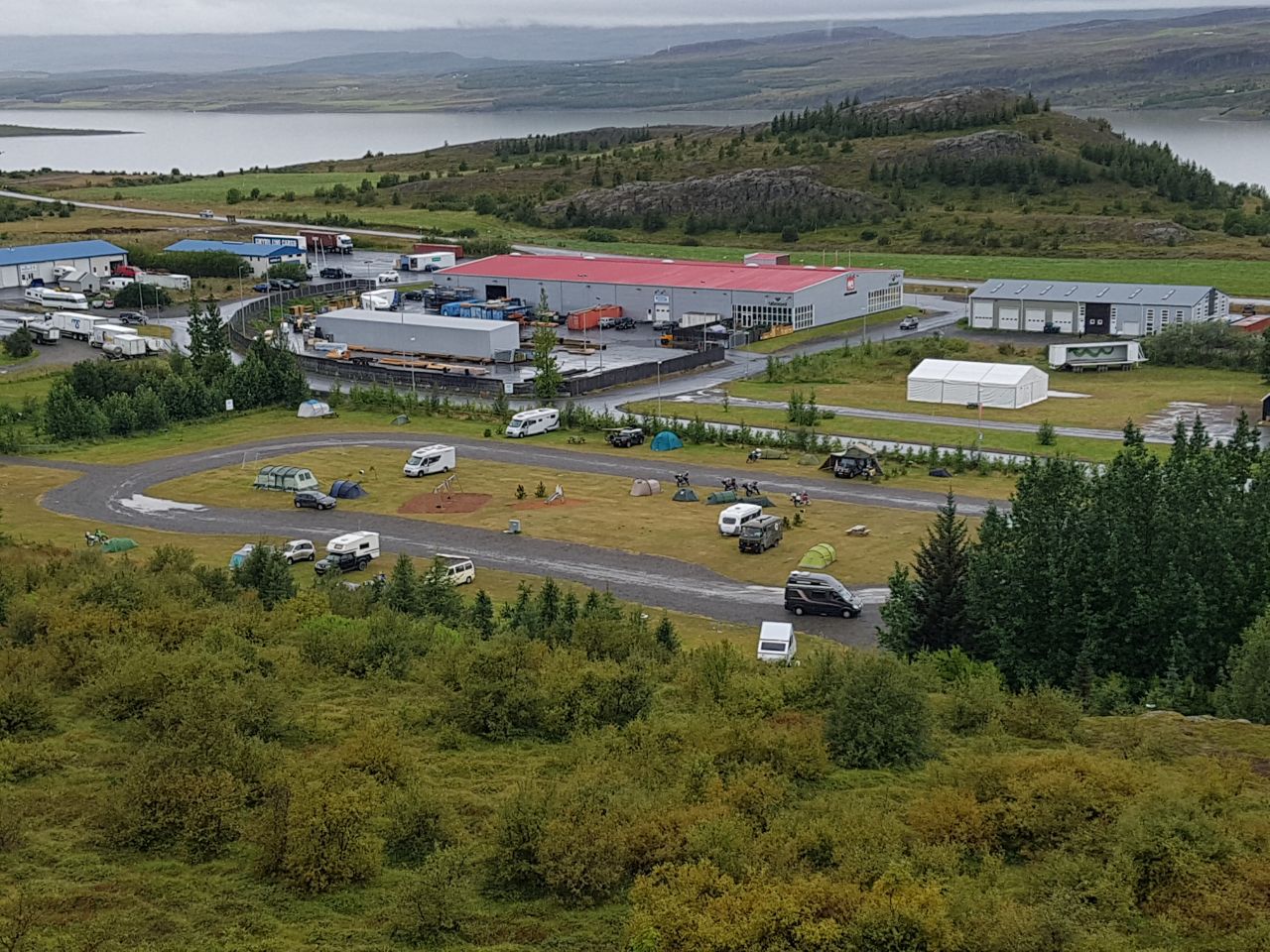 Blick auf unser letztes Lager in Island