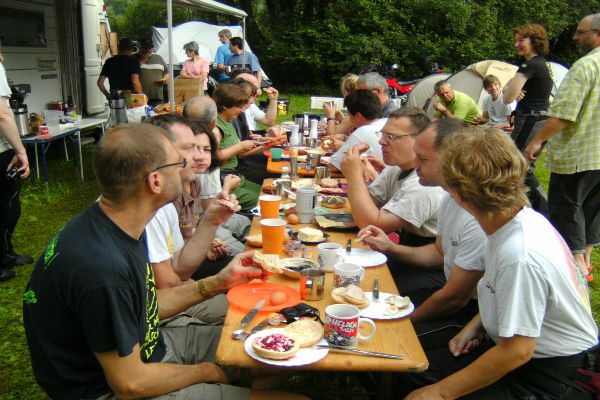 Ein letztes, richtig gutes Frühstück vor dem Start...